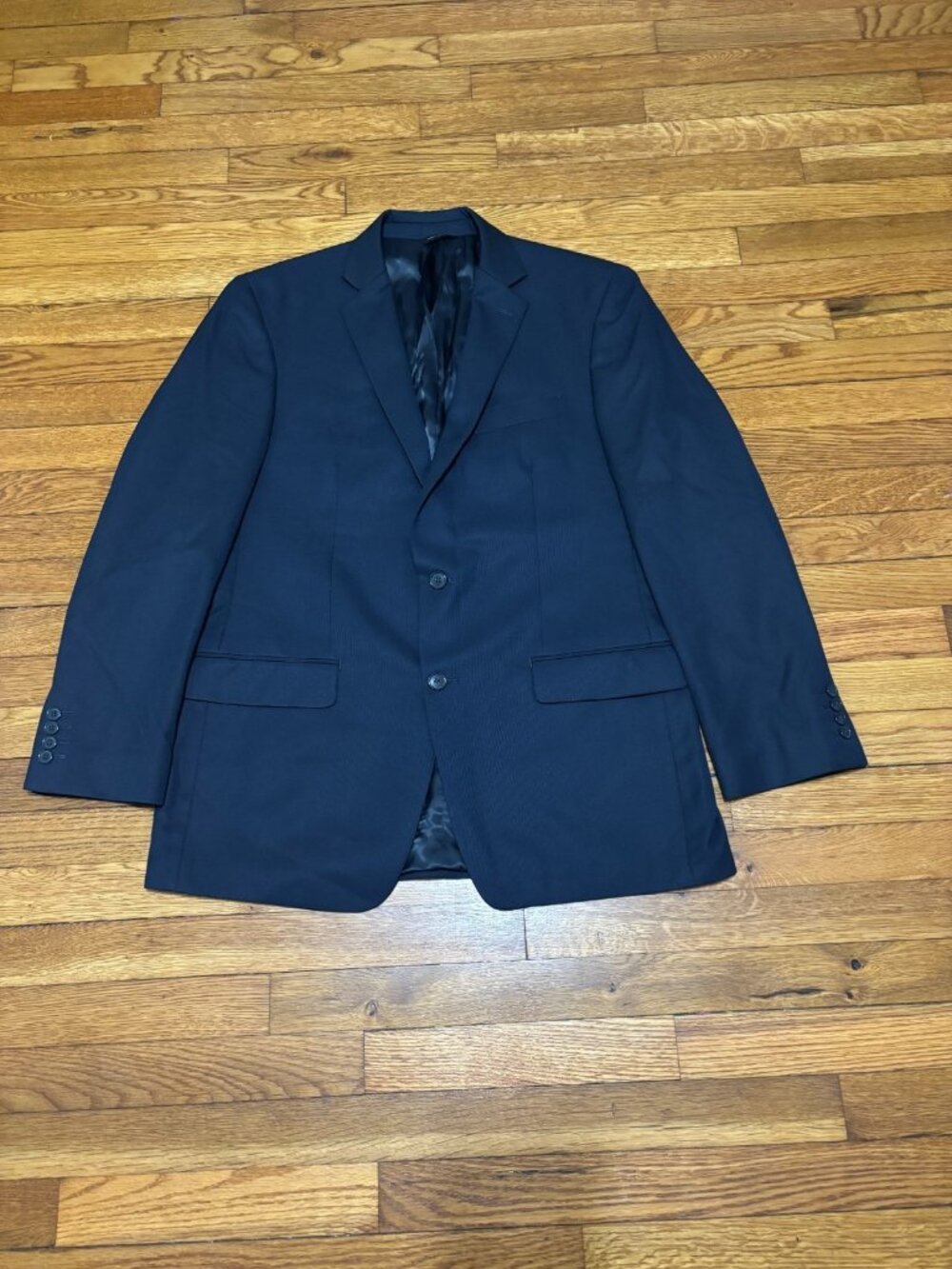 Apt. 9 Men's Blazer Jacket Size 42R Dark Gray 2 Button Poly Rayon Sport Coat